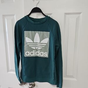 Adidas Green Crewneck with White Logo